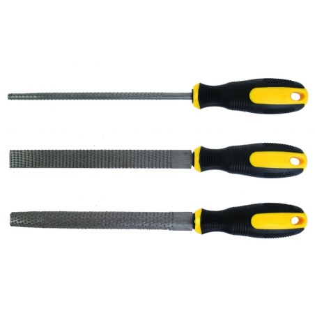 Houtvijlset rond + halfrond + plat set 3pcs TMP