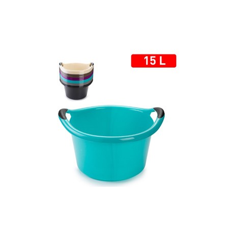 Ronde teil 15 L met handvatten