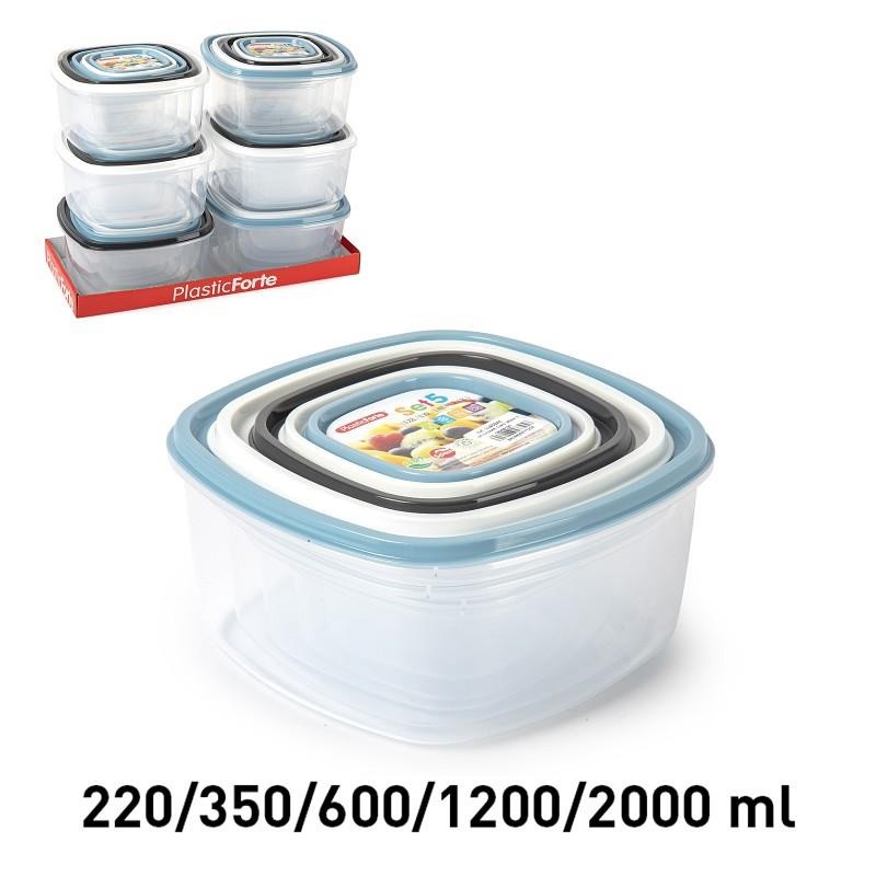 Set 5 plastiek voedsel boxen Set 5 plastiek voedsel boxen