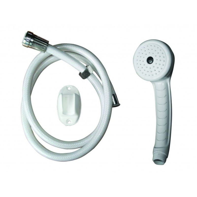 Doucheslang wit pvc 1,5m + hoorn Doucheslang wit pvc 1,5m + hoorn