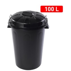 Afvalemmer 100L zwart