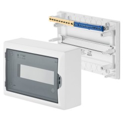 Verdeelkast opbouw 12 modules + terminal bars inc