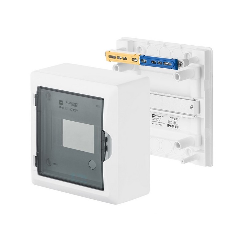 Verdeelkast opbouw 6 modules + terminal bars inc