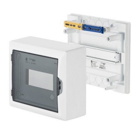 Verdeelkast opbouw 8 modules + terminal bars inc