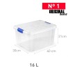 Opbergbox+deksel 16L (40x30x21cm) n°1