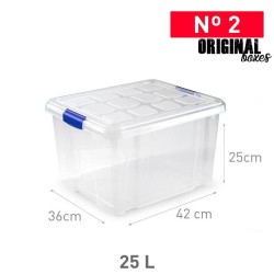 Opbergbox + deksel 25L (36 x 42 x 25cm) n° 2