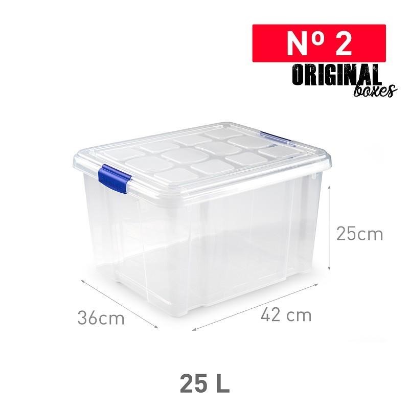 Opbergbox + deksel 25L (36 x 42 x 25cm) n° 2 Opbergbox + deksel 25L (36 x 42 x 25cm) n° 2
