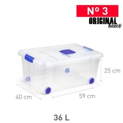 Opbergbox+deksel 36L  (40 x 59 x 25cm)  n° 3