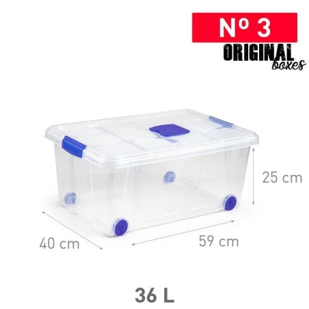 Opbergbox+deksel 36L  (40 x 59 x 25cm)  n° 3