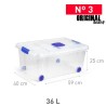 Opbergbox+deksel 36L  (40 x 59 x 25cm)  n° 3