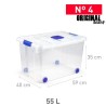 Opbergbox + deksel 55L (40 x 59 x 35cm) n° 4