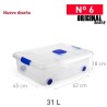 Opbergbox + deksel 62x45x18cm/ 31L-6-