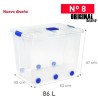 Opbergbox + deksel 86L (62x45x47cm) n° 8