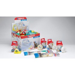Geko transparant tape 15mmx10m + afroller