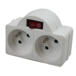Prise duo A-Pin + interrupteur