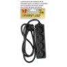 stekkerblok 4 + A-Pin + 1,5m kabel zwart