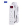stekkerblok 4v wit+A-Pin+3m kabel+schakelaar