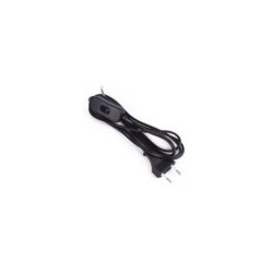 STROOMSNOER+STEKKER+SCHAKELAAR 2MTR ZW