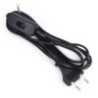 STROOMSNOER+STEKKER+SCHAKELAAR 2MTR ZW