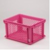 CAISSE VÉLO PLASTIQUE ROSE 40 X 30 X 22 CM
