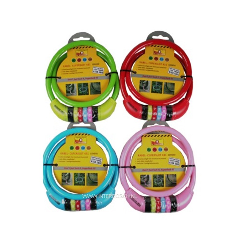 antivol câble - cadenas à combinaison 431 10 x 650