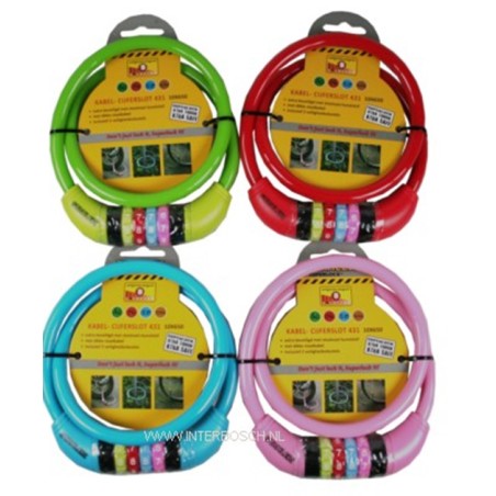 Kabel - cijferslot 431 10 x 650 kleur