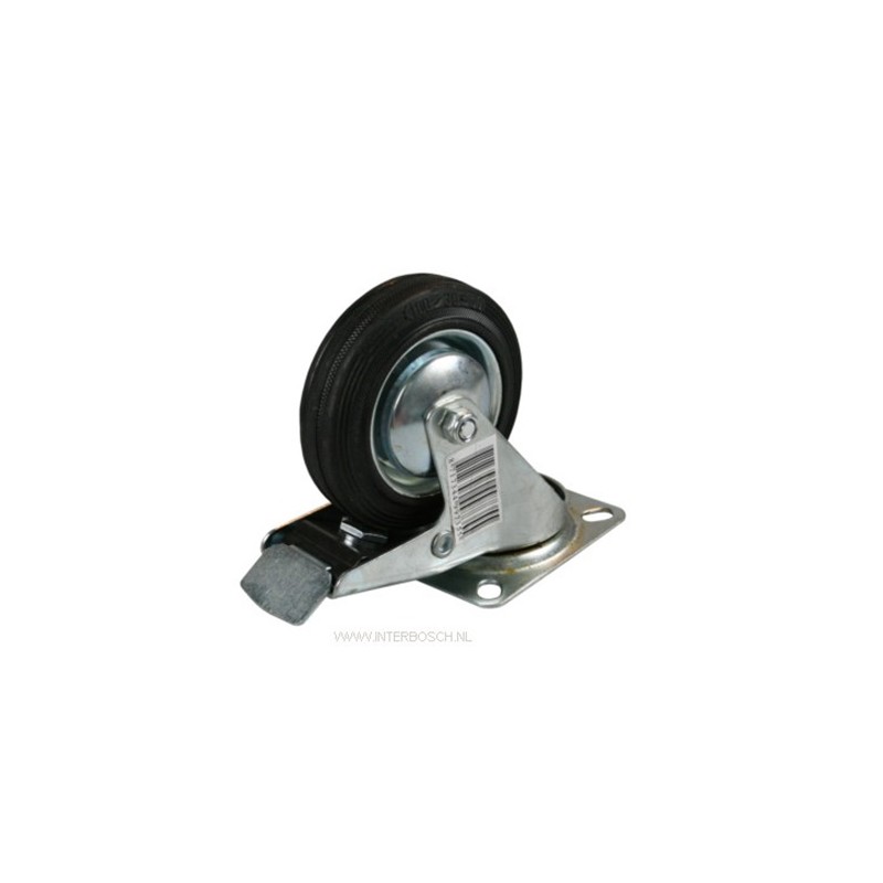 roulette pivotante + frein 75mm