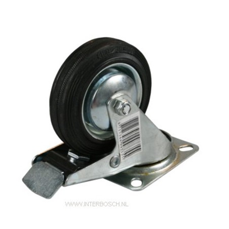 roulette pivotante + frein 75mm