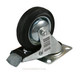 roulette pivotante + frein 100 mm