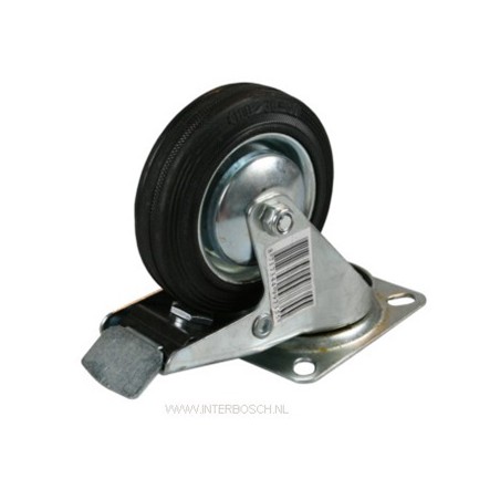roulette pivotante + frein 100 mm