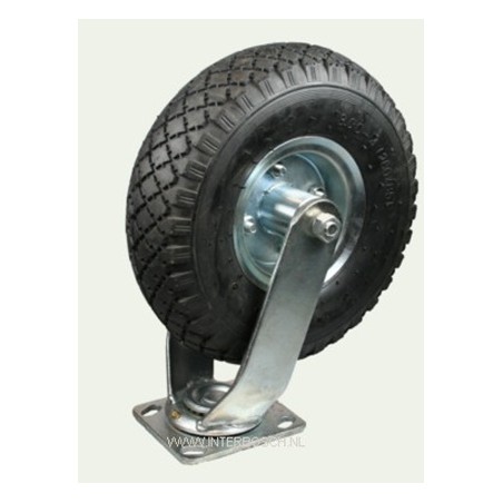 roulette pivotante + pneu