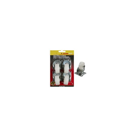 roulettes pivotantes 4 x 40 mm blanc