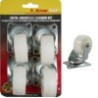 roulettes pivotantes 4 x 50 mm blanc